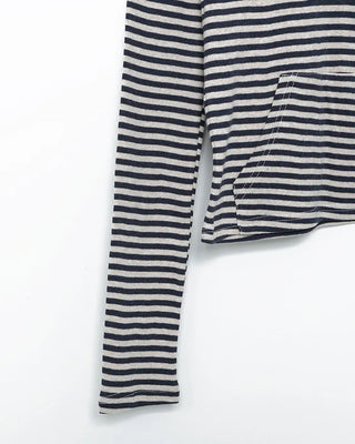 Slim Border Hooded Long Sleeve T-Shirt
