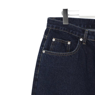 Wide-fit low-rise denim pants