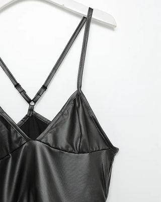 Camisole leather dress