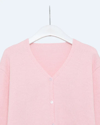 V-neck basic cardigan
