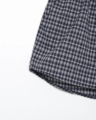 Checked drawstring waist shorts