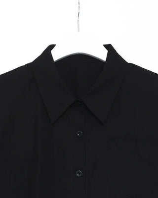 Puff-sleeve shirred shirt