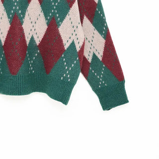 Argyle bicolor knit
