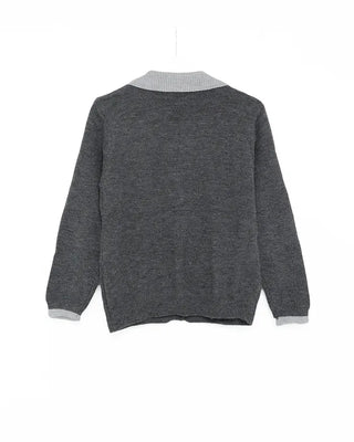 Layered knit cardigan