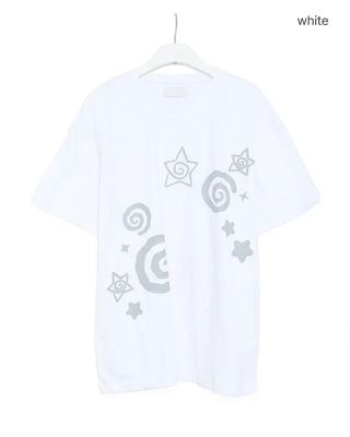 Star print short-sleeved T-shirt