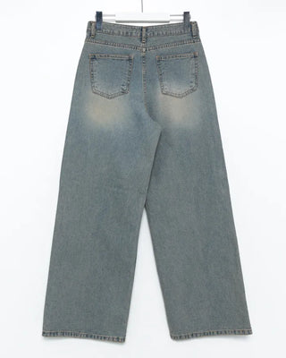 Maddie Beard Wash Wide Jeans