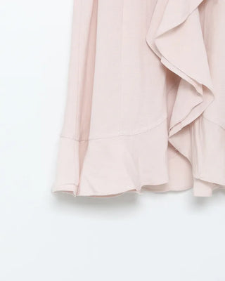 Ruffle Ribbon Vest Blouse