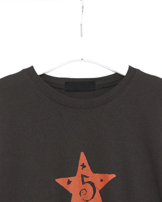 Vintage star print sleeve striped T-shirt