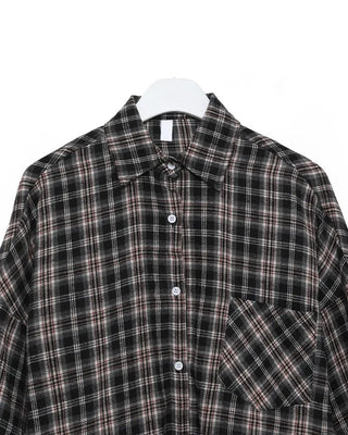 Oversized Check Flannel Shirt