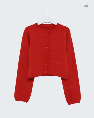 Crop Round Knit Cardigan