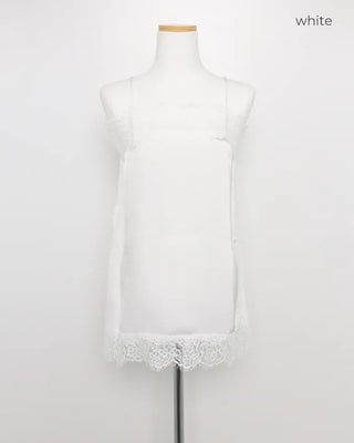 Lace sleeveless mini dress