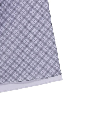 Checked midi skirt