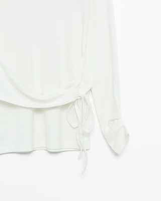 Side-strap long-sleeve T-shirt