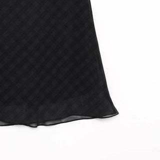 Checked midi skirt