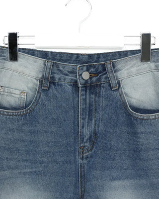 Wide denim pants