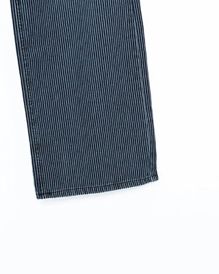 Striped denim wide-leg pants