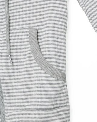 Striped Slim Hooded Parka