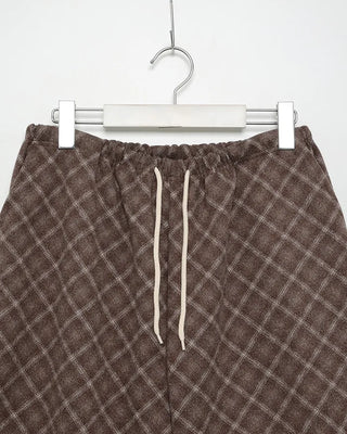 Checked wide-leg pants