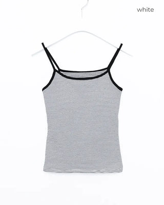 Camisole with striped cap