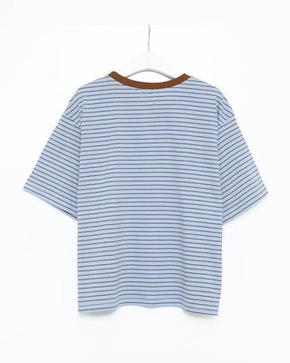 Dumble-processed striped T-shirt