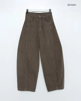 Wide-leg collar pants