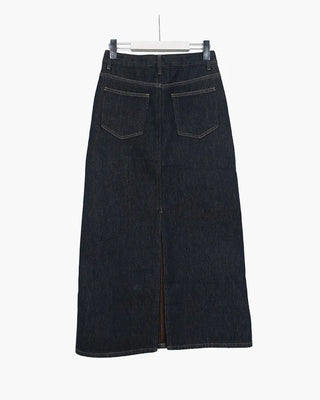 Long denim skirt