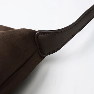Suede shoulder bag