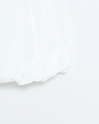 Midi balloon skirt with elastic waistband at the back