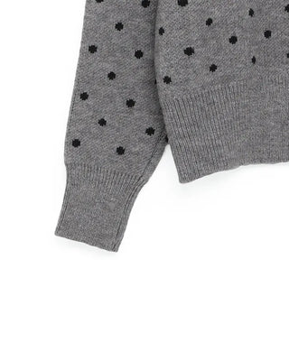 Polka Dot Knit Cardigan