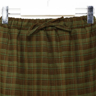Classic check long skirt