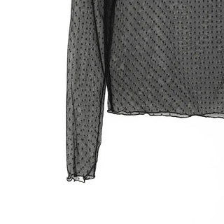 Dot pattern sheer T-shirt