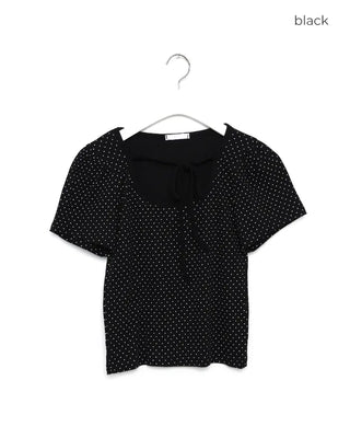 Polka Dot Tie Short-Sleeve T-Shirt