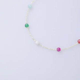 Colored bead necklace