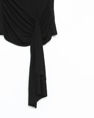 2-way gathered wrap slim mini skirt