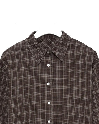 One-patch pocket check shirt