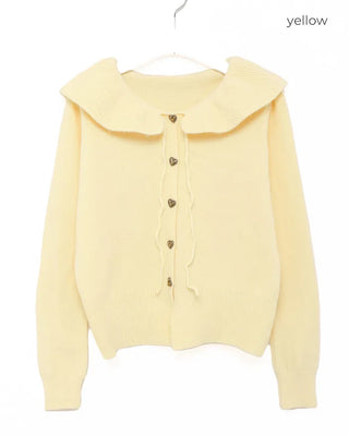 Ribbon Frill Collar Cardigan