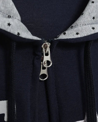Star Patch Double Zip Hoodie