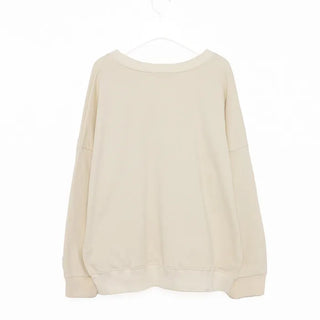 Simple Deep V-Neck Sweatshirt