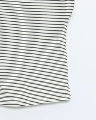 Striped off-shoulder T-shirt