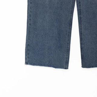 Asymmetrical denim pants