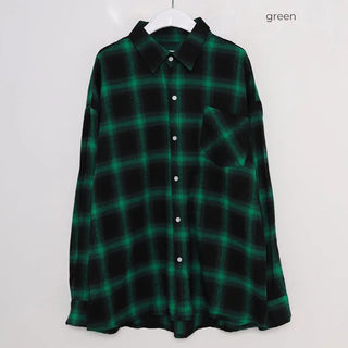 (Unisex) Oversized Check Shirt
