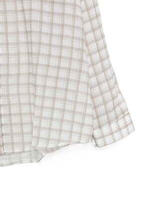 Loose-fit checkered shirt