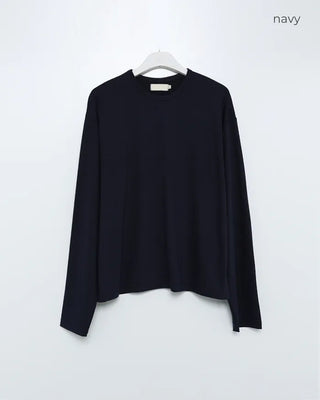 (Unisex) Simple Round Long Sleeve T-Shirt