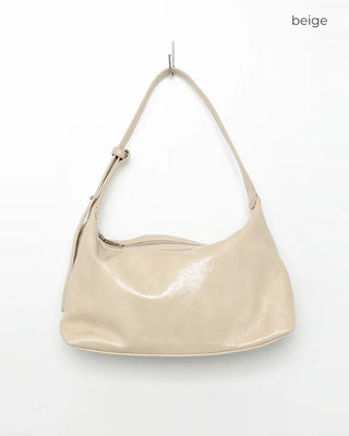 Eco-leather round shoulder bag