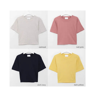 colorful cherry bomb crop t