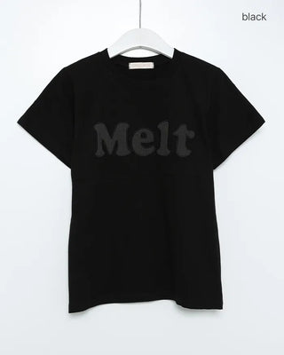 Check Lettering Patch Short Sleeve T-Shirt