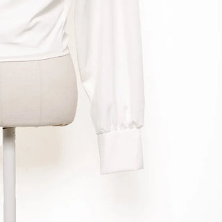 Big collar wrap blouse