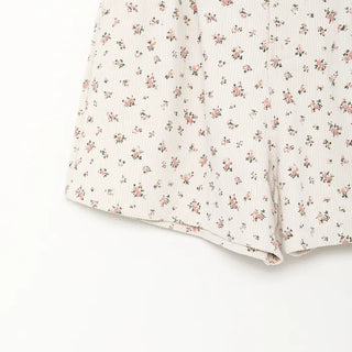 Flower corduroy shorts