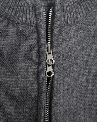Knit zip-up jacket