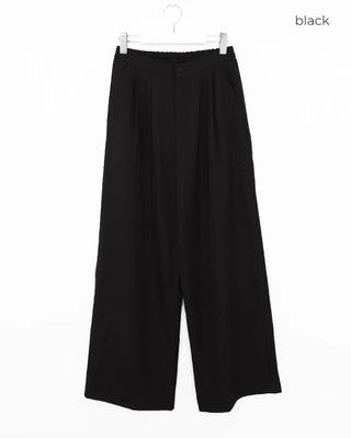 Tucked wide slacks